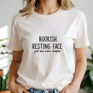Bookish Resting Face, Just One More Chapter PNG – Funny Book Lover Quote Digital Design