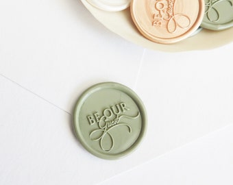 Be Our Guest Wax Seal, Self Adhesive Wax Seals, Wedding Invitation Seal, Peel and Stick Wax Seal, Pre Made Wax Seal, Wedding Wax Seal