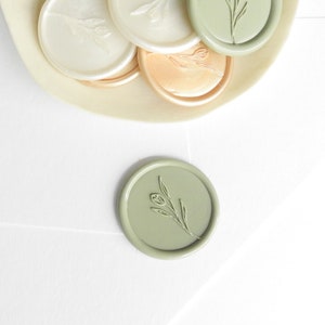 Floral Self Adhesive Wax Seal, Tulip Wax Seal Stickers, Wedding Wax Seals, Invitation Wax Seal, Self Adhesive Wax Seal Sticker