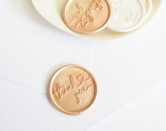 Thank You Wax Seal, Self Adhesive Wax Seals, Wedding Invitation Seals, Premade Wax Seal Stickers, Wedding Wax Seal Sticker, Envelope Seals