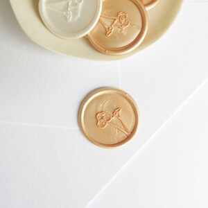 Floral Self Adhesive Wax Seal, Wild Rose Wax Seal Stickers, Wedding Wax Seals, Invitation Wax Seal, Self Adhesive Wax Seal Sticker