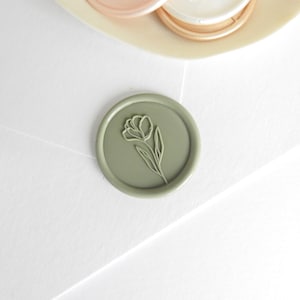 Floral Self Adhesive Wax Seal, Wild Rose Wax Seal Stickers, Wedding Wax Seals, Invitation Wax Seal, Self Adhesive Wax Seal Sticker