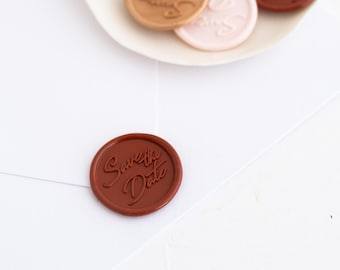 Save the Date Wax Seal, Self Adhesive Wax Seal, Wedding Invitation Seal, Peel and Stick Wax Seal, Invitation Seal, Save The Date Wax Sticker