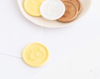 Lemon Wax Seal, Self Adhesive Wax Seals, Citrus Wax Seals, Wedding Wax Seals, Fruit Wax Seals, Wax Seal Sticker, Pre-made Wax Seals