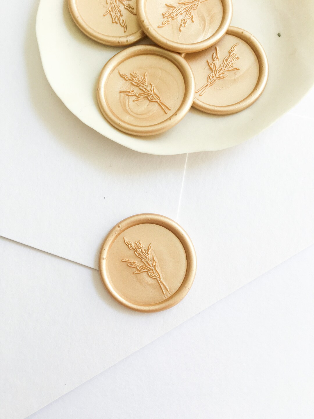 Botanical Wax Seal, Eucalyptus Wax Seal Sticker, Leaf Wax Seal Sticker