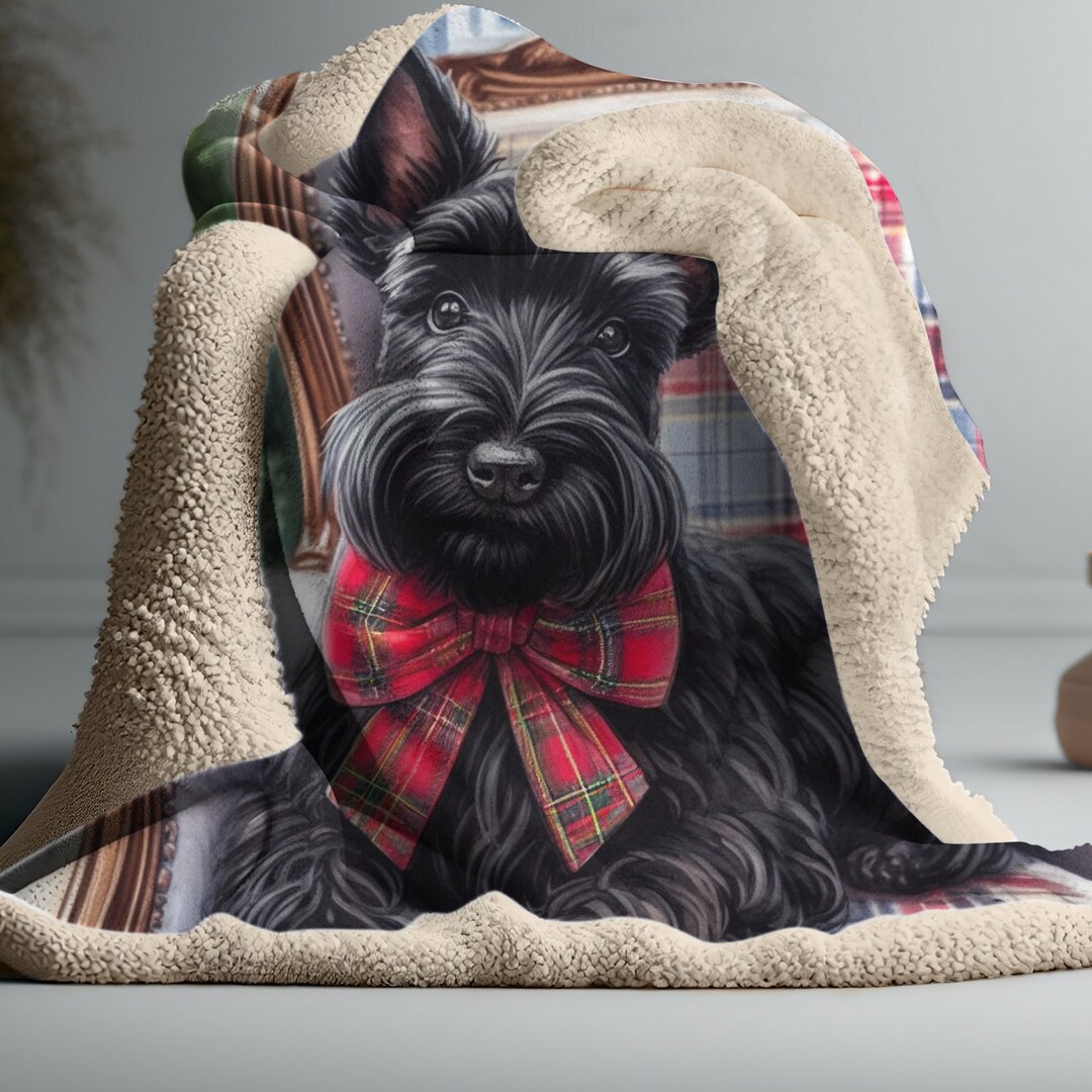 Scottie Dog Blanket, Scottish Terrier Gift, Scotland Terrier, Unique