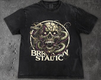 Vintage Rock en Metal Band PNG: Retro Punk Logo Halftone, Concert Graphics (Digitale Download)