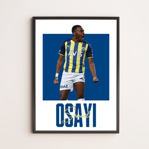 Bright Osayi Samuel Poster, Fenerbahce Wall Art, Fenerbahce Poster, Football Player, Digital Dowload