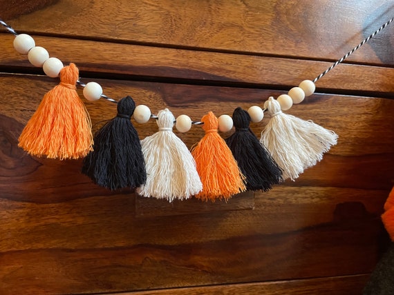 Mini Halloween Tassel Garland - Etsy