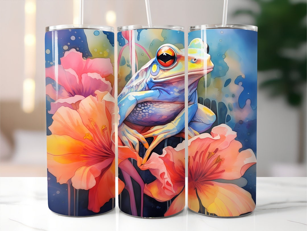 Frog Tumbler Wrap Realistic Frog Tumbler Sublimation Design - Etsy