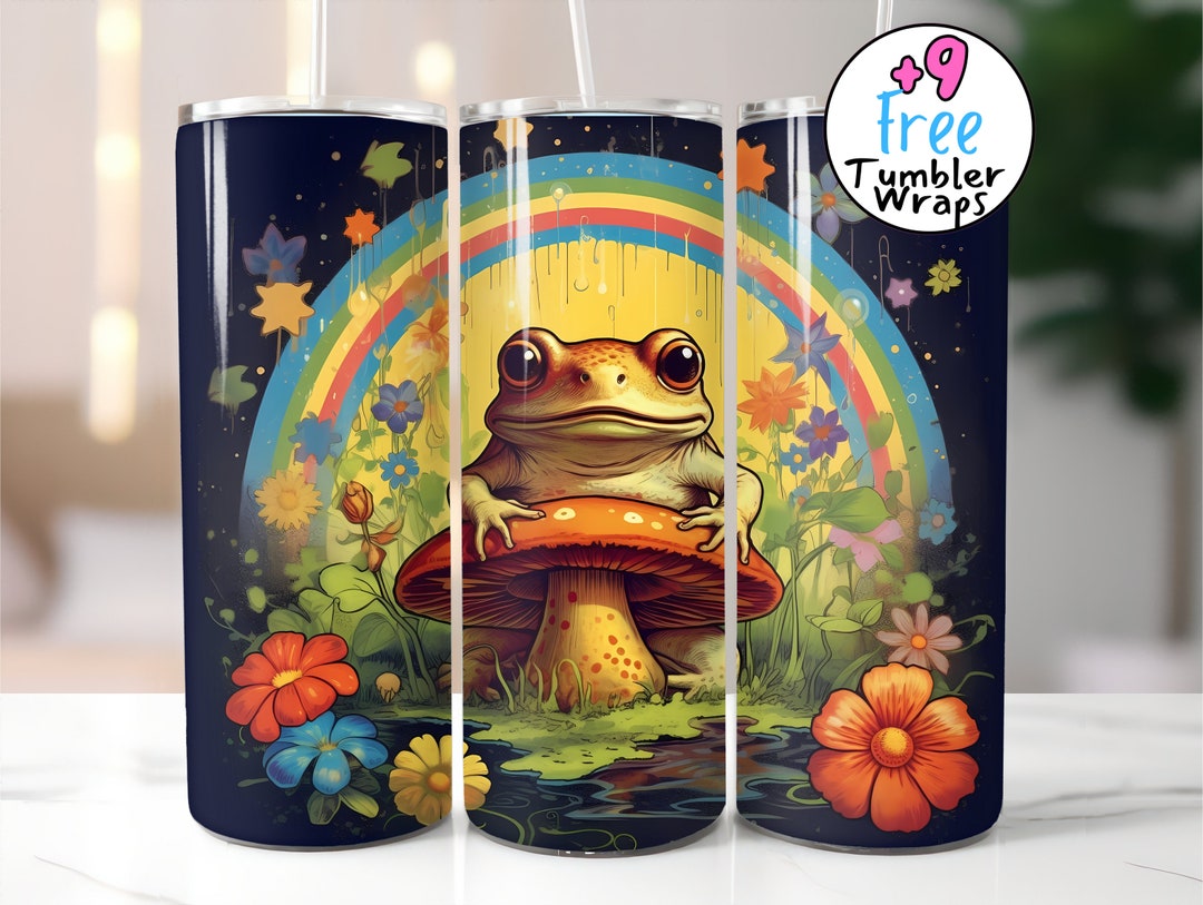 Retro Frog Tumbler Wrap 20oz Frog Tumbler Skinny Straight Frog Tumbler ...