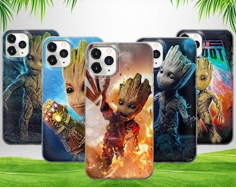 Cute Plant Baby Groot Phone Case For iPhone 16 15 14 13 12 11 X Samsung S25 S24 S23 S22 S21 S20 GooglePixel 9 ProXL 8 Pro 7