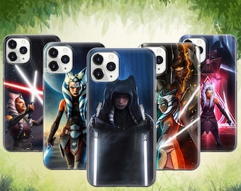 Funda Ahsoka Star Wars Jedy para iPhone 17 ProMax 16 E 15 Pro 14 13 12 Pixel 10 ProXL 9A 8 7 6