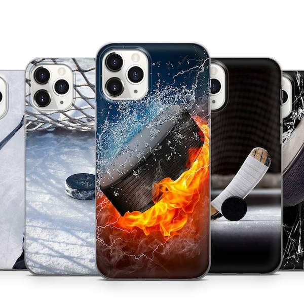 Winter Sport Eishockey Puck Handytasche für iPhone 15 14 13 12 11 X Xs Xr Samsung S24 S23 S22 S21 S20 S10 Google Pixel Huawei Huawei Redmi