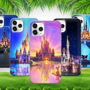 Custodia per telefono Disney Land Mickey Castle Cover per iPhone 16 15 14 13 12 11 X Samsung S25 S24 S23 S22 S21 S20 Google Pixel 9 Pro XL 8 Pro 7