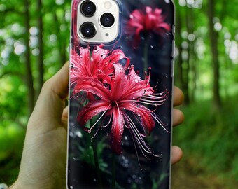 Lycoris Flower Red Spider Lily Phone Case for iPhone 16 15