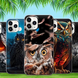 Forest Owl Phone Case: Smart Bird Design, Slim Silicone, Hard Plastic, Hybrid