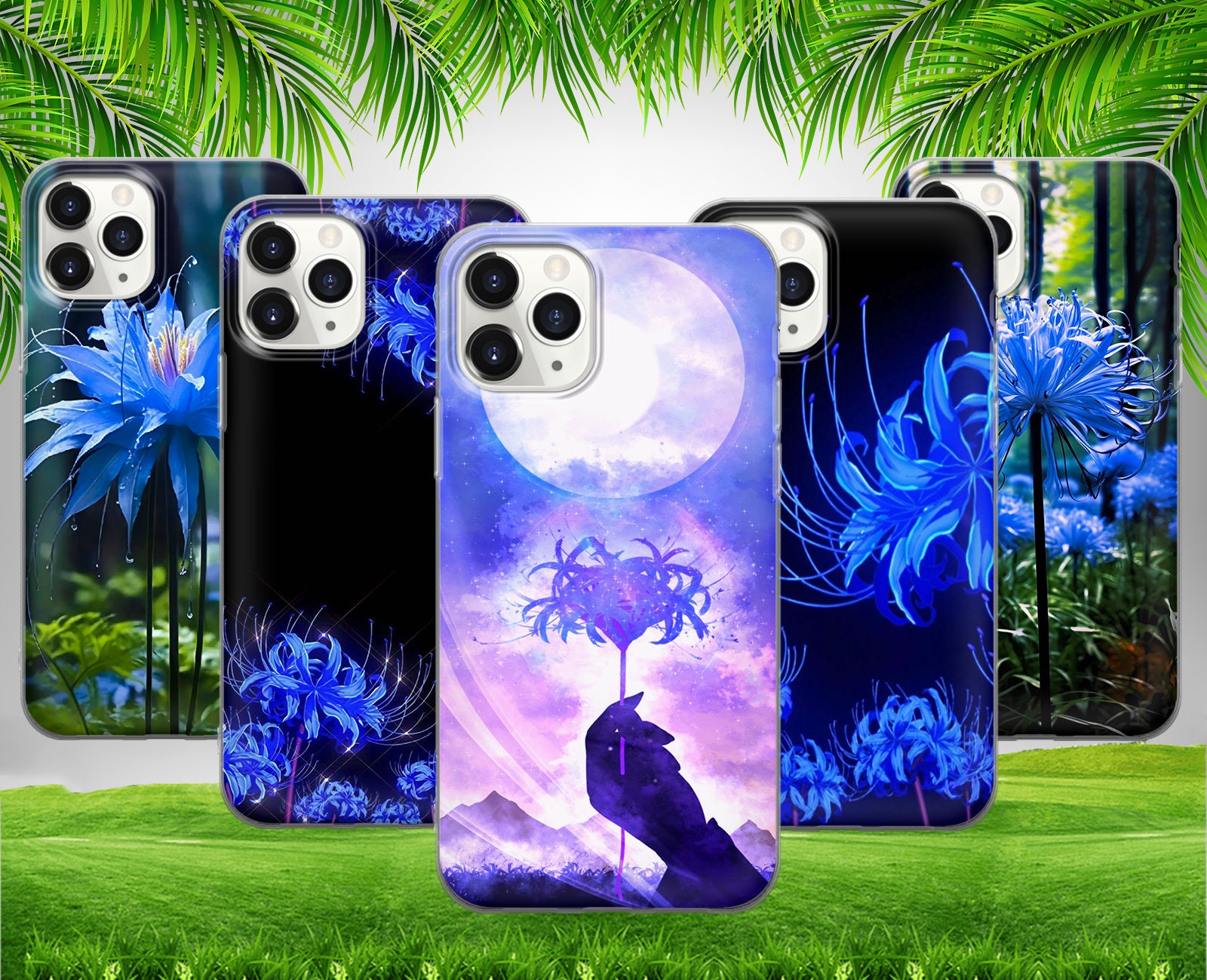 Blue Spider Lily Phone Case Lycoris for iPhone 17 Promax 16 E 15