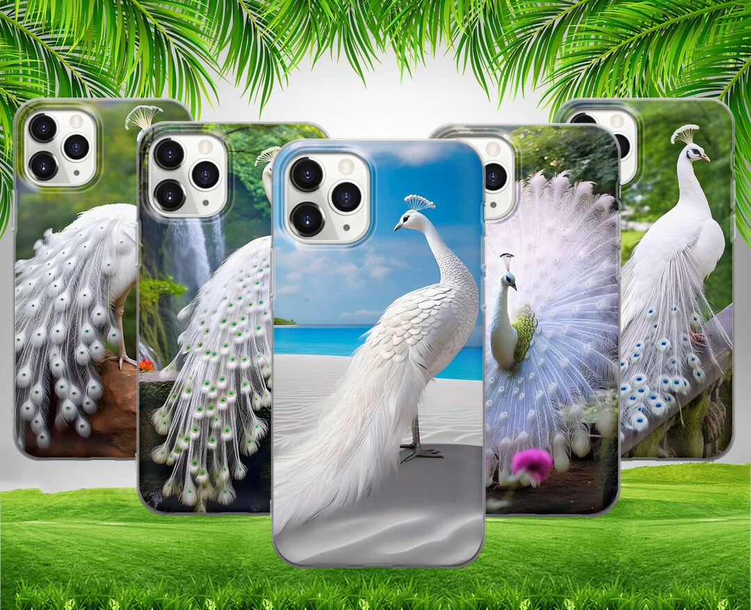 White Peacock Tail Feather Phone Case: Iphone, Samsung, Googlepixel ...