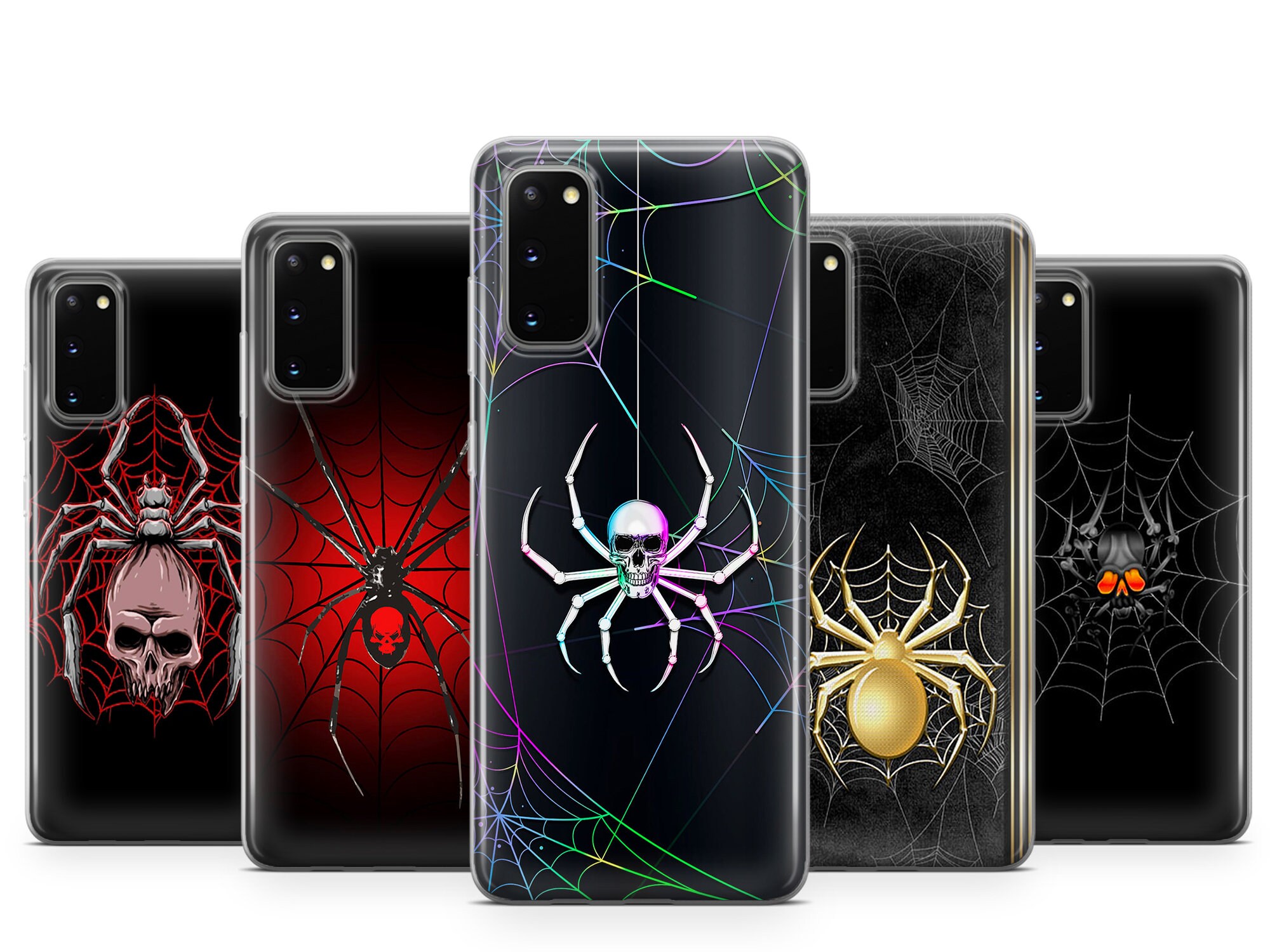 Spider Web Phone Case Skull for iPhone 17 Promax 16 E 15 Pro 14 13