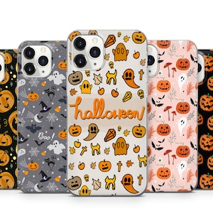 Horror Ghost Pumkin Halloween Phone Case For iPhone 16 15 14 13 12 11 X Samsung S25 S24 S23 S22 S21 S20 GooglePixel 9 ProXL 8 Pro 7