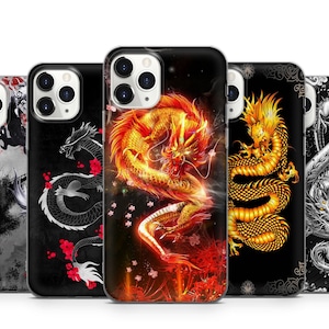 Japanese Dragon Phone Case: Slim Silicone, Hard Plastic, Hybrid