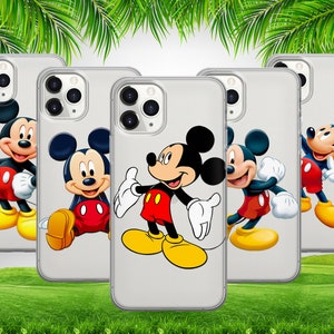 Cartoon Mouse Transparent Phone Case For iPhone 16 15 14 13 12 11 X Samsung S25 S24 S23 S22 S21 S20 GooglePixel 9 ProXL 8 Pro 7