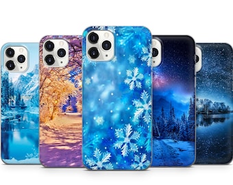 Frost Eis Schneeflocken Winter Handytasche Für iPhone 15 14 13 12 11 X Xs Xr Samsung S24 S23 S22 S21 S20 S10 GooglePixel Huawei Huawei Redmi