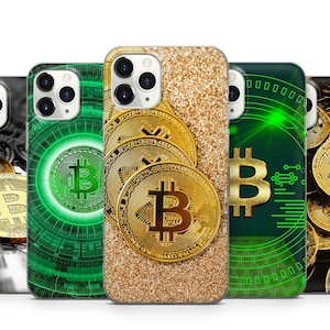 Bitcoin Phone Case Krypto-Kunst-Abdeckung für iPhone 16 15 14 13 12 11 X Samsung S25 S24 S23 S22 S21 S20 GooglePixel 9 ProXL 8 Pro 7
