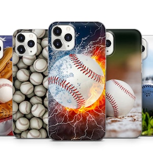 Funda para teléfono con diseño de pelota de béisbol para iPhone 16, 15, 14, 13, 12, 11, X, Samsung S25, S24, S23, S22, S21, S20, Google Pixel 9 Pro XL, 8 Pro 7