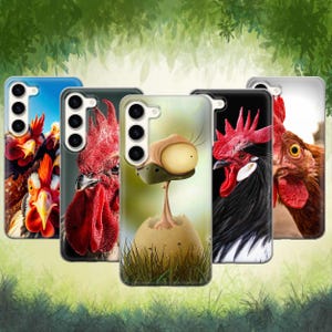 Rooster Chicken Phone Funny Bird Case For Samsung Galaxy S26 Ultra S25 Edge S24 Plus S23 FE S22 S21 A15 A16 A25 A26 A35 A37 A53 A55 A57