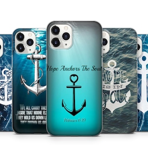 Sailors Schiff Nautical Anchor Religion Phone Case für iPhone 16 15 14 13 12 11 X Samsung S25 S24 S23 S22 S21 S20 GooglePixel 9 ProXL 8 Pro 7
