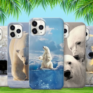 Arctic Polar White Bear Phone Case For iPhone 16 15 14 13 12 11 X Samsung S25 S24 S23 S22 S21 S20 GooglePixel 9 ProXL 8 Pro 7
