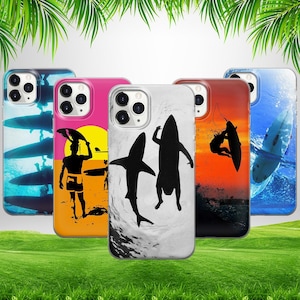 Ocean Waves Shark Surfing Phone Case: iPhone, Samsung, GooglePixel