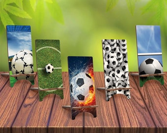 Fußball Fußball Holz Telefon Ständer Smartphone Holz Halter Für iPhone Samsung GooglePixel Huawei Huawei Redmi Oppo Vivo OnePlus