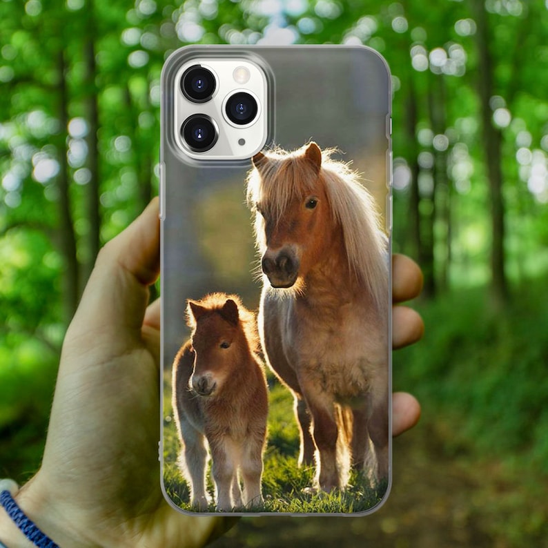 Lustige charmante Pony-Pferd-Telefon-Kasten-Abdeckung für iPhone 15 14 13 12 11 X Xs Xr Samsung S24 S23 S22 S21 S20 S10 2