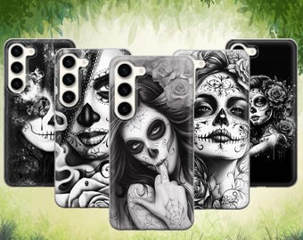 Calavera Muertos Phone Case Skull Gothic For Samsung Galaxy S26 Ultra S25 Edge S24 Plus S23 FE S22 S21 A15 A16 A25 A26 A35 A37 A53 A55 A57
