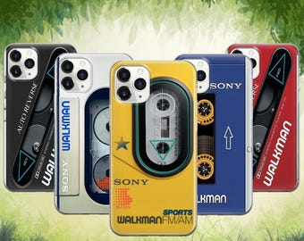 Capa de celular retrô Walkman com toca-fitas para iPhone 17 Pro Max, 16 E, 15 Pro, 14, 13, 12, Pixel 10 Pro XL, 9A, 8, 7 e 6.