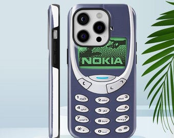 Klasyczne etui na telefon Nokia 3310 w stylu vintage. Wytrzymałe etui w stylu retro do iPhone'a, Pixela i Samsunga Galaxy S25, S24, S23, S22 Ultra Plus FE.