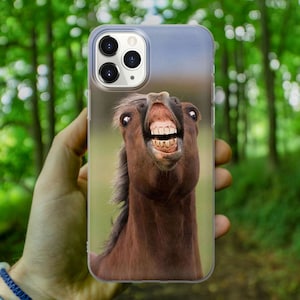 Lustige charmante Pony-Pferd-Telefon-Kasten-Abdeckung für iPhone 15 14 13 12 11 X Xs Xr Samsung S24 S23 S22 S21 S20 S10 1