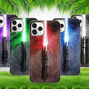 Custodia per telefono Jedy Lightsaber Star Wars per iPhone 16 15 14 13 12 11 X Samsung S25 S24 S23 S22 S21 S20 GooglePixel 9 ProXL 8 Pro 7