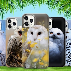 Capa de telefone Arctic White Show Owl para iPhone 16 15 14 13 12 11 X Samsung S25 S24 S23 S22 S21 S20 GooglePixel 9 ProXL 8 Pro 7