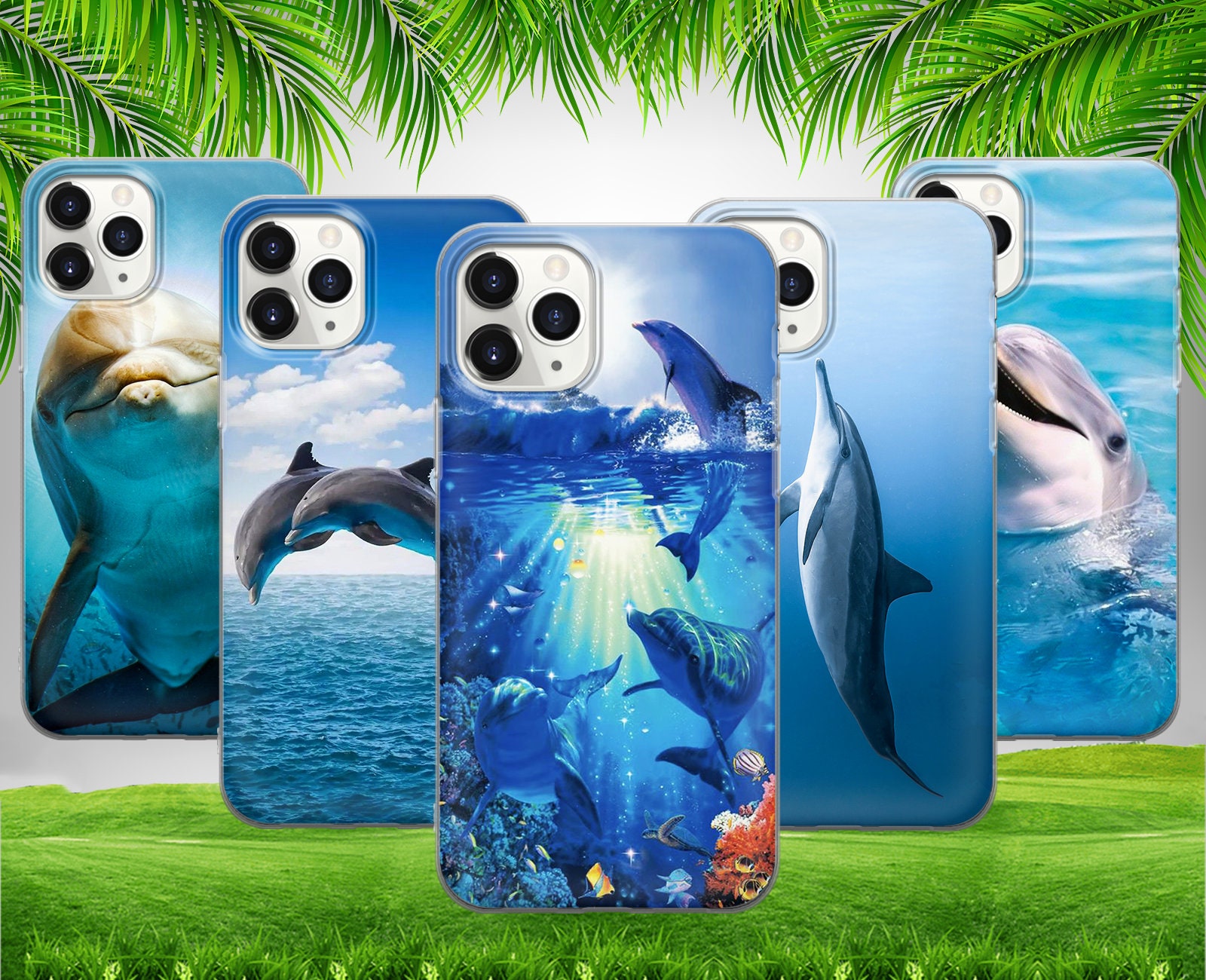 【howie】dolphin case▲Smart phone case Dolphin Phone Case, Animal Phone Cover for iPhone 16, 15, 14