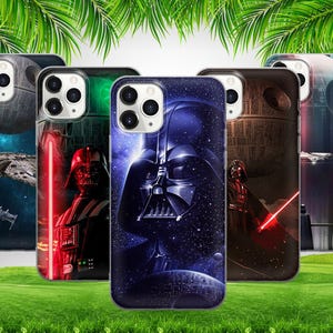 Étui pour iphone de téléphone étoile de la mort dark vador 16 15 14 13 12 11 X Samsung S25 S24 S23 S22 S21 S20 GooglePixel 9 ProXL 8 Pro 7