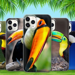 Jungle Bird Toucan Phone Case For iPhone 16 15 14 13 12 11 X Samsung S25 S24 S23 S22 S21 S20 GooglePixel 9 ProXL 8 Pro 7
