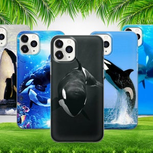 Großer Schwertwal Orca Handytasche für iPhone 16 15 14 13 12 11 X Samsung S25 S24 S23 S22 S21 S20 GooglePixel 9 ProXL 8 Pro 7