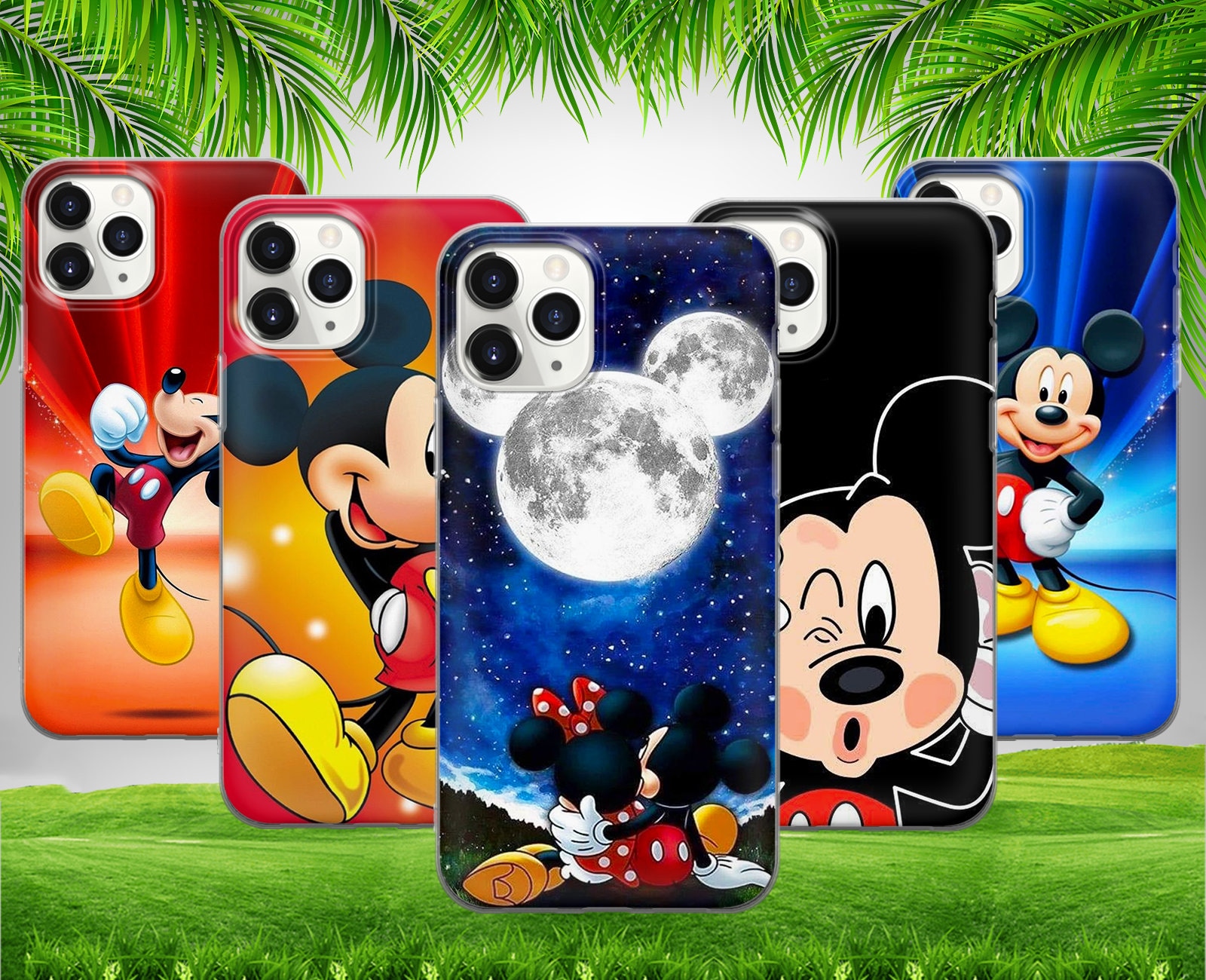 Cartoon Mouse Phone Case For iPhone 16 15 14 13 12 11 X Samsung S25 S24 S23 S22 S21 S20 GooglePixel 9 ProXL 8 Pro 7