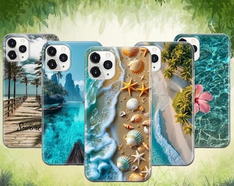 Funda de teléfono de verano con diseño tropical para iPhone 17, ProMax, 16, E, 15, Pro, 14, 13, 12, Pixel 10, ProXL, 9A, 8, 7 y 6