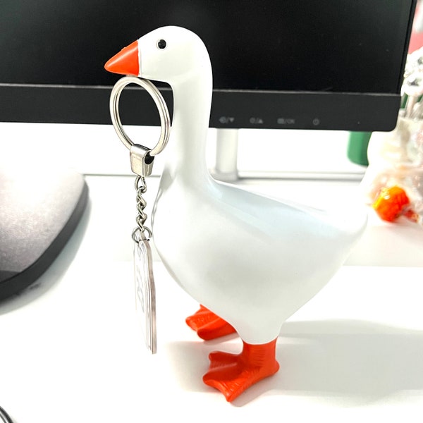 Untitled Goose Game Magnetic Keychain | Housewarming Gifts | Game Keychains Magnetic Key Ornaments | Home Ornaments