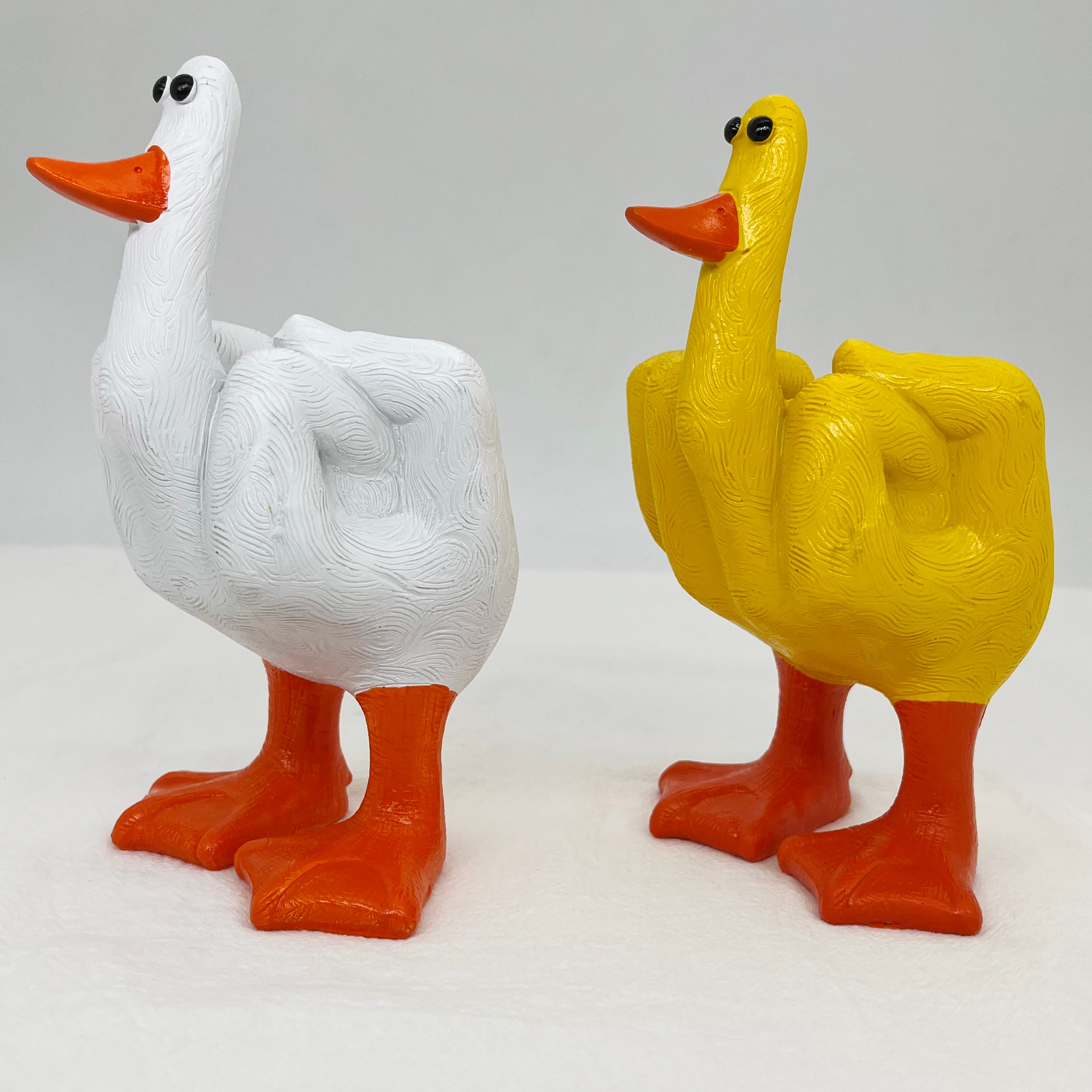 HIAME Statue de canard humoristique « Duck You » en résine pour la maison  ou le bureau – Cadeau fantaisie